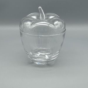 Glass Apple Covered Candy Bowl 7”